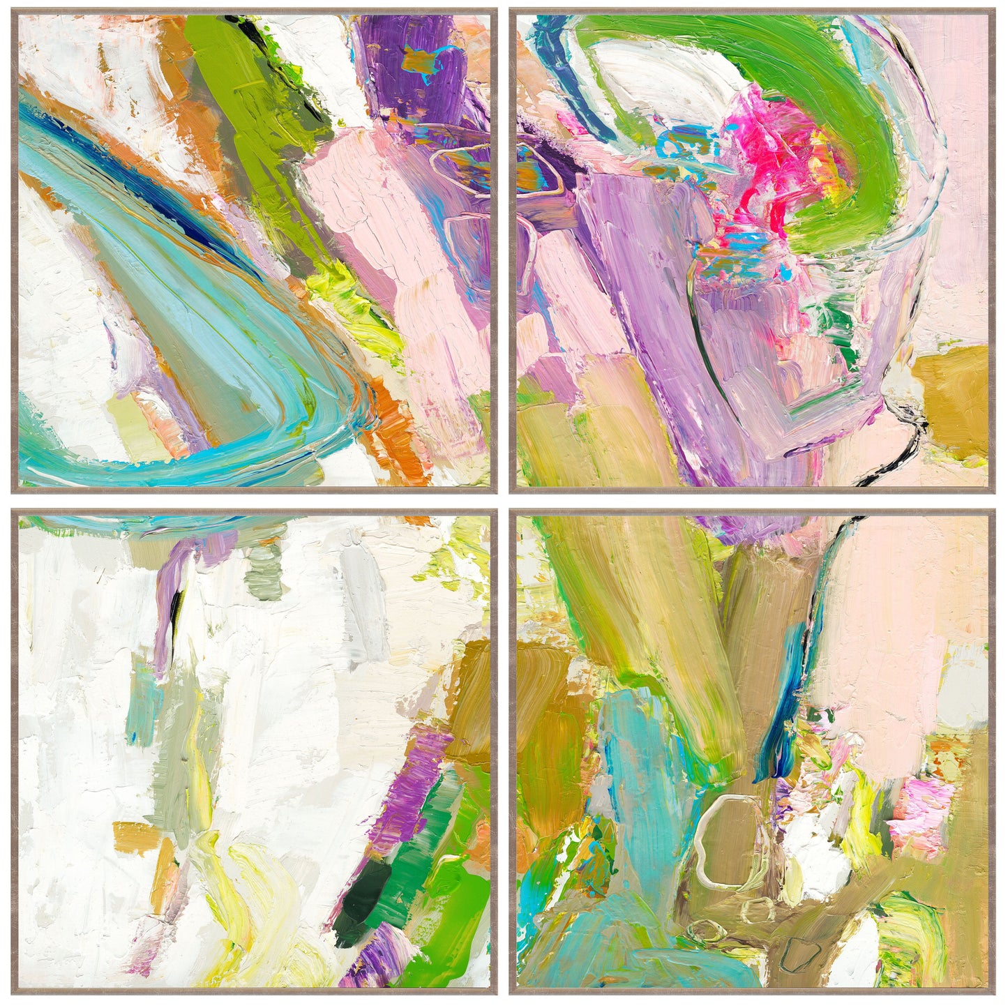 Swoosh Painting 48x48 Set of 4 by Buddy Whitlock