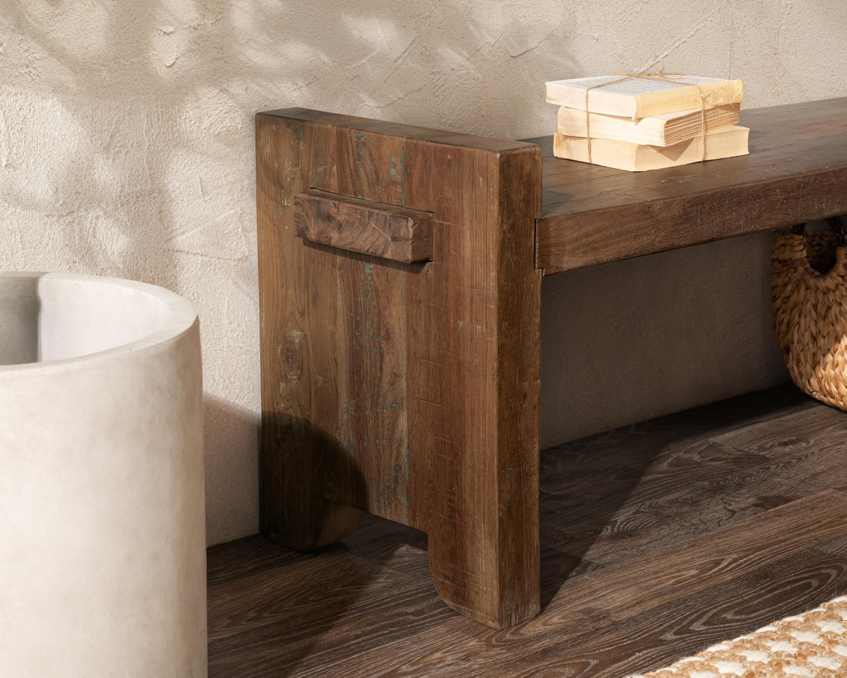 Marsa Reclaimed Wood Bench - Natural