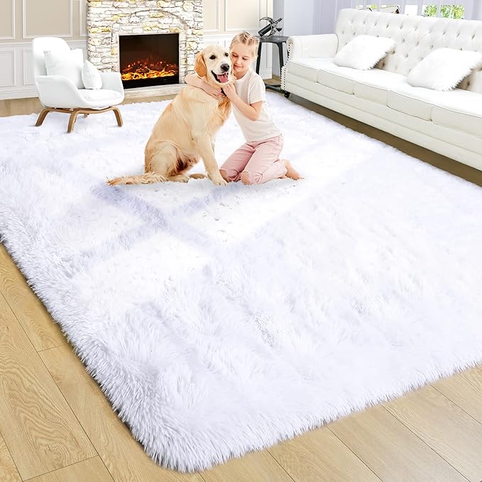 Noahas Large Fluffy 8x10 Area Rugs for Living Room Bedroom,Thick Shag Throw Rug,Big Soft Shaggy Bedside Non-Slip Plush Dorm Nursery Kids Carpet