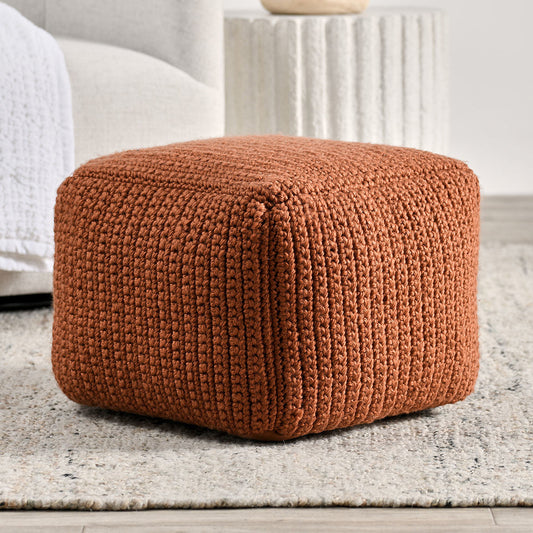 Performance Prism Pouf - Terracotta