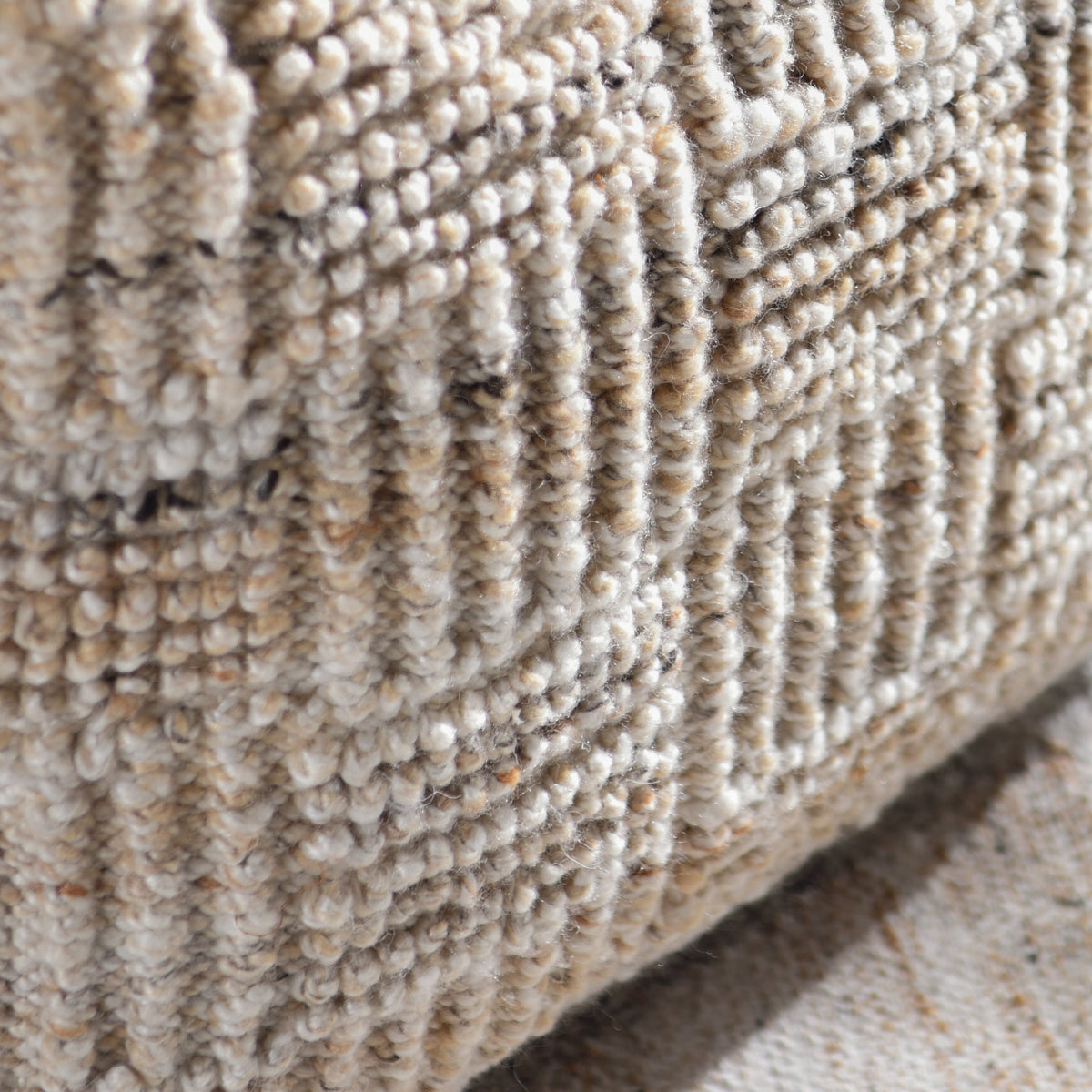 Performance Vico Pouf 18"x18"x14" - Caramel Multi