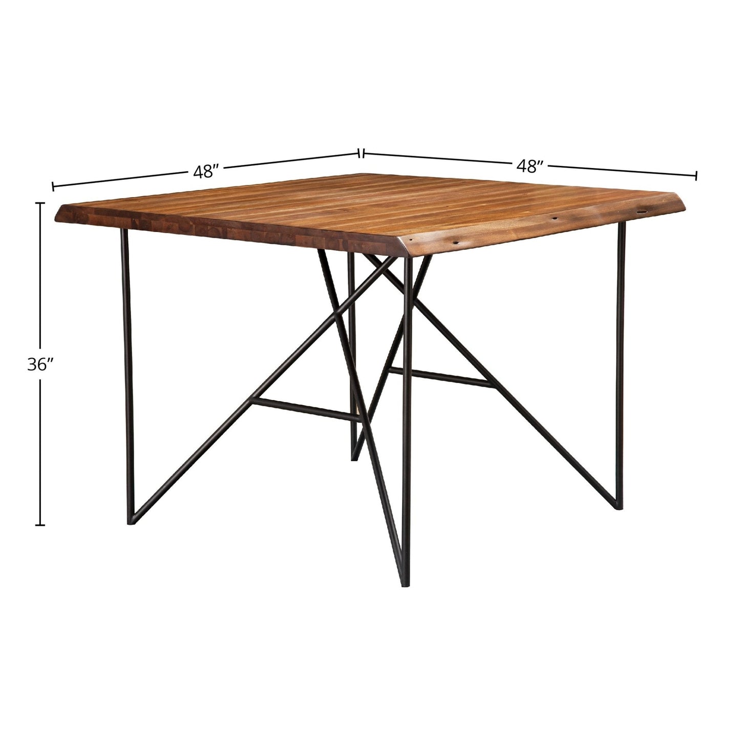 Live Edge Pub Table, Light Walnut