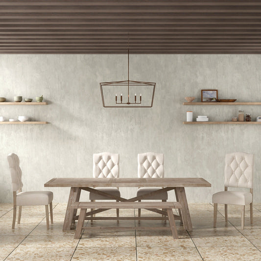 Newberry Rectangular Dining Table, Weathered Natural