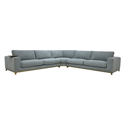 Donovan Upholstered Sectional - Gray