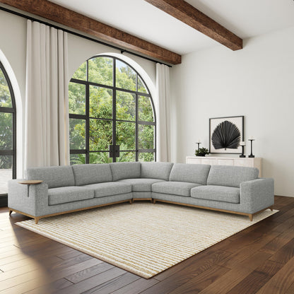 Donovan Upholstered Sectional - Gray