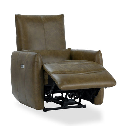 Thaya Leather Power Recliner - Earth Brown