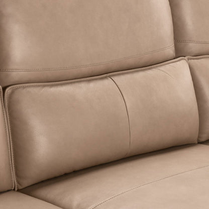 Branford Leather Power Recliner Sectional w/LAF Chaise - Camel