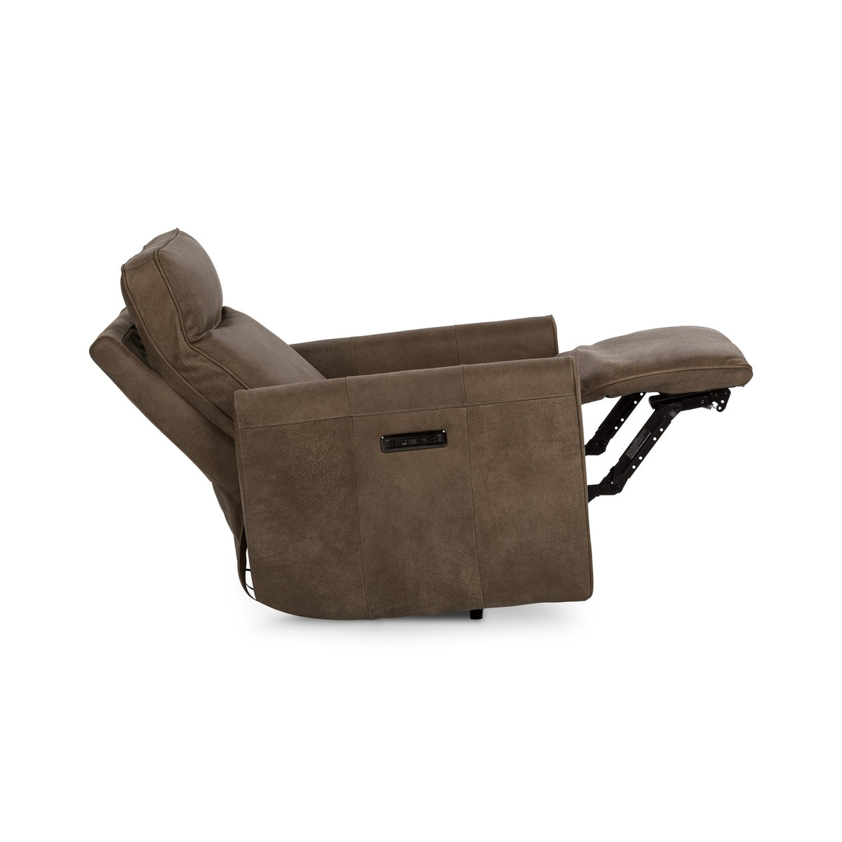 Vivica Leather Power Recliner - Toffee