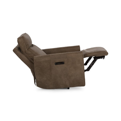 Vivica Leather Power Recliner - Toffee