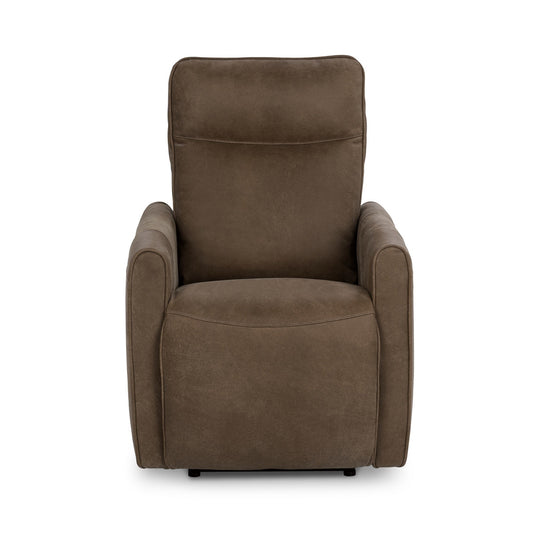 Vivica Leather Power Recliner - Toffee