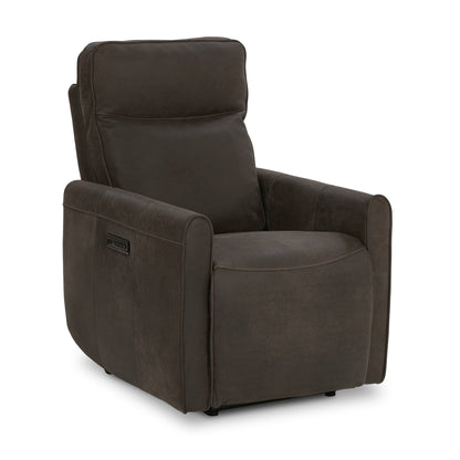 Vivica Leather Power Recliner - Dark Brown