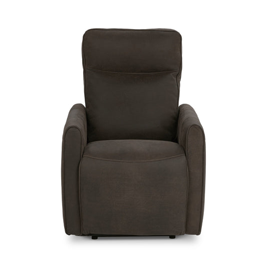 Vivica Leather Power Recliner - Dark Brown