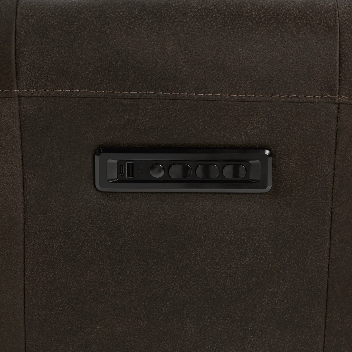 Vivica Leather Power Recliner - Dark Brown