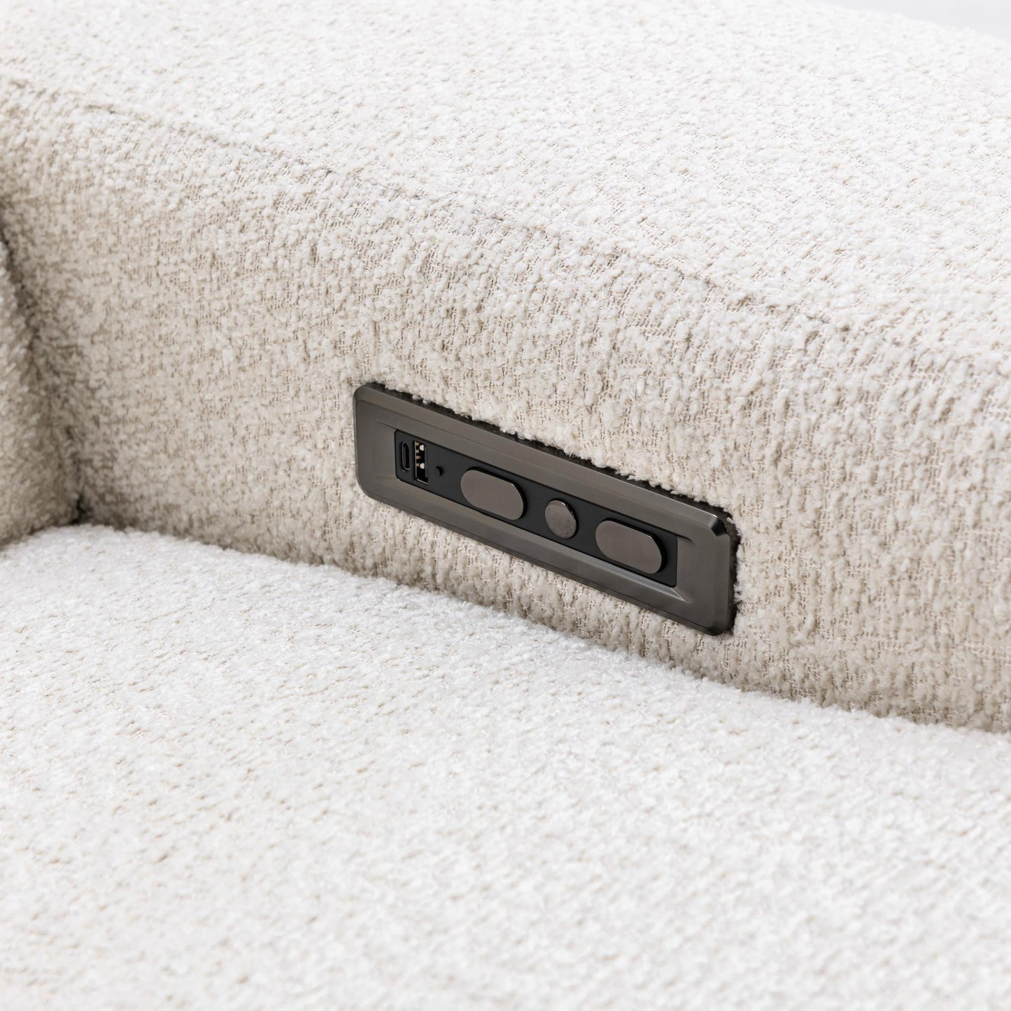 Darrow Upholstered Power Recliner Sofa - Ivory