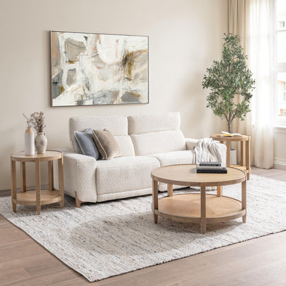 Darrow Upholstered Power Recliner Sofa - Ivory
