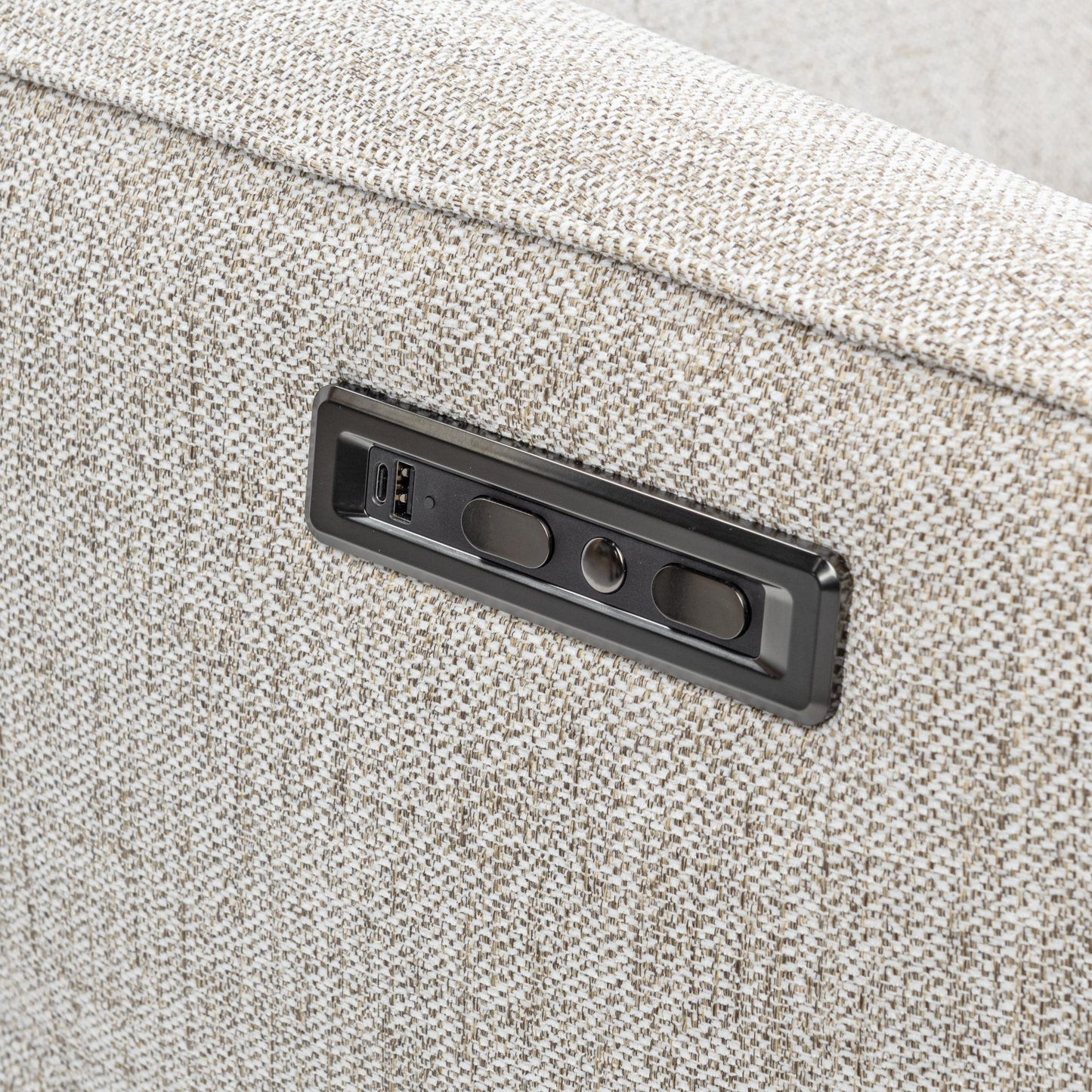 Ostend Upholstered Power Recliner Sofa - Gray