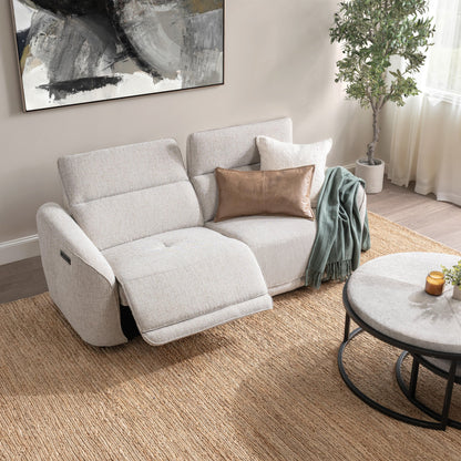 Ostend Upholstered Power Recliner Sofa - Gray