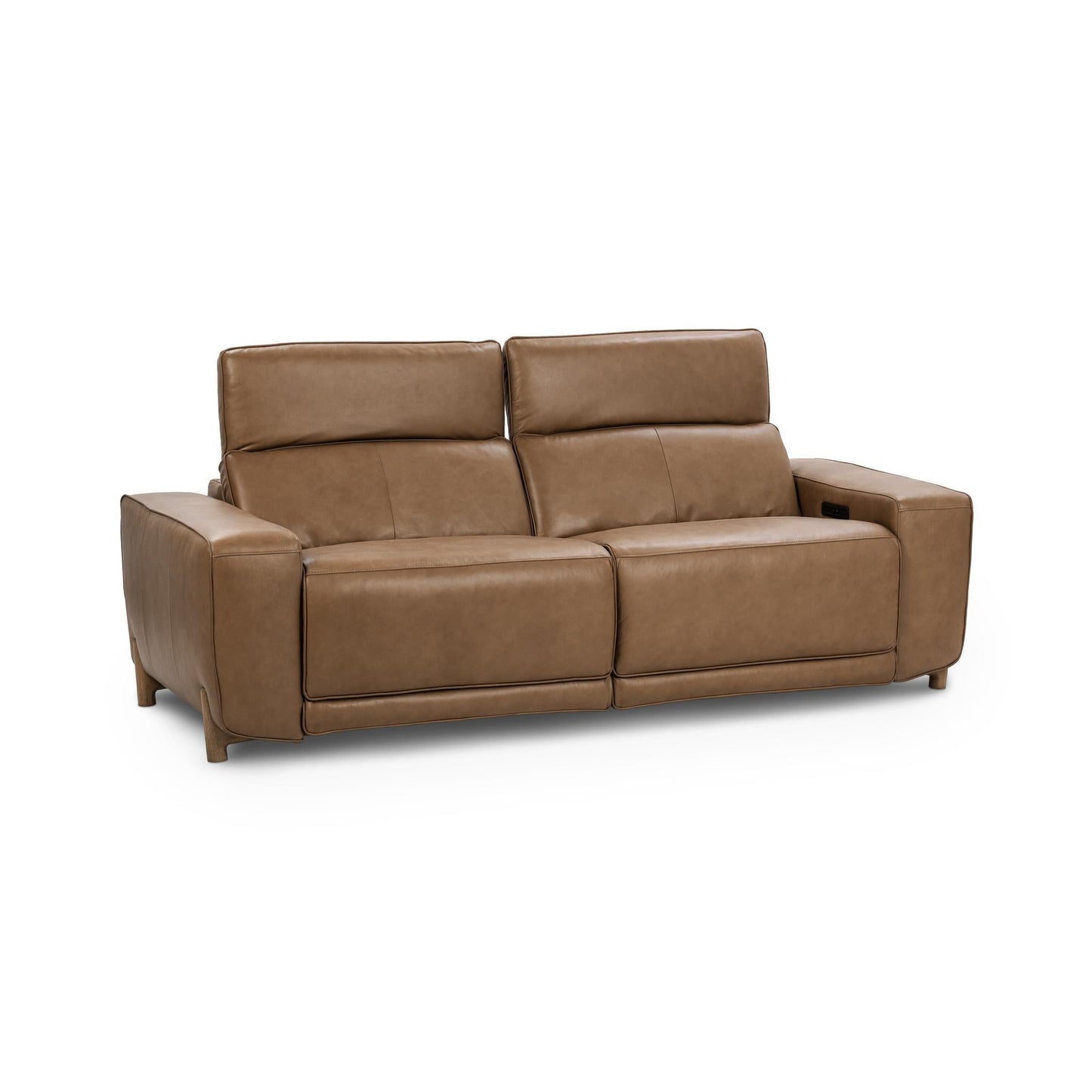 Kadon Leather Power Recliner Sofa - Tan