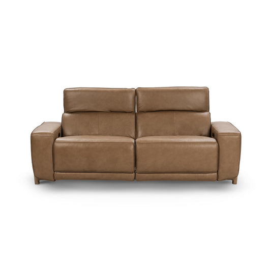 Kadon Leather Power Recliner Sofa - Tan