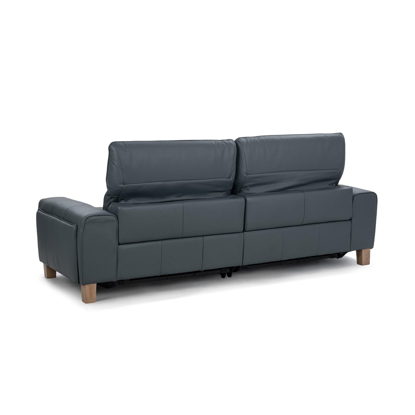 Alea Leather Power Recliner Sofa - Smoke Blue