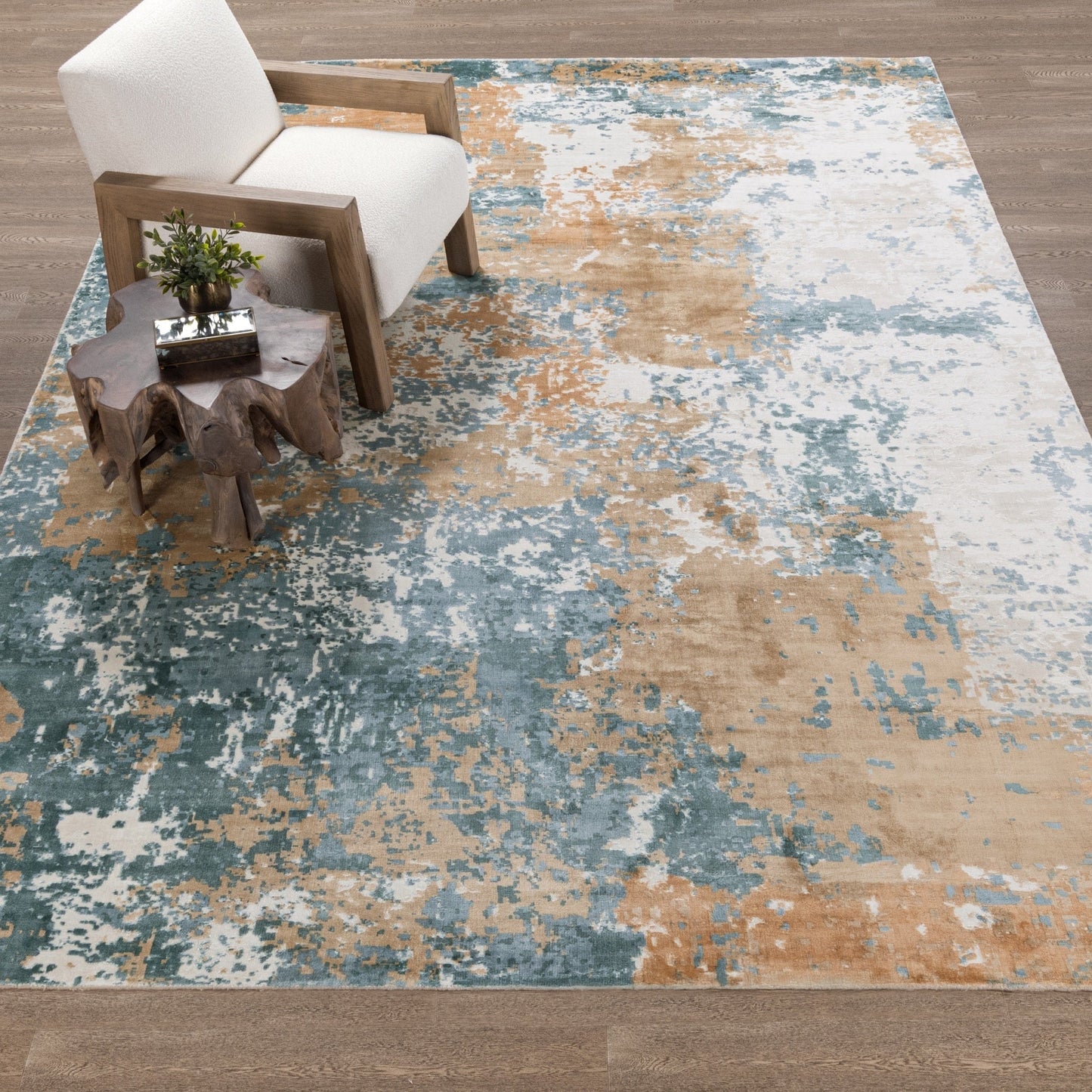 Vienna Distressed Rug - Mineral Blue Multi