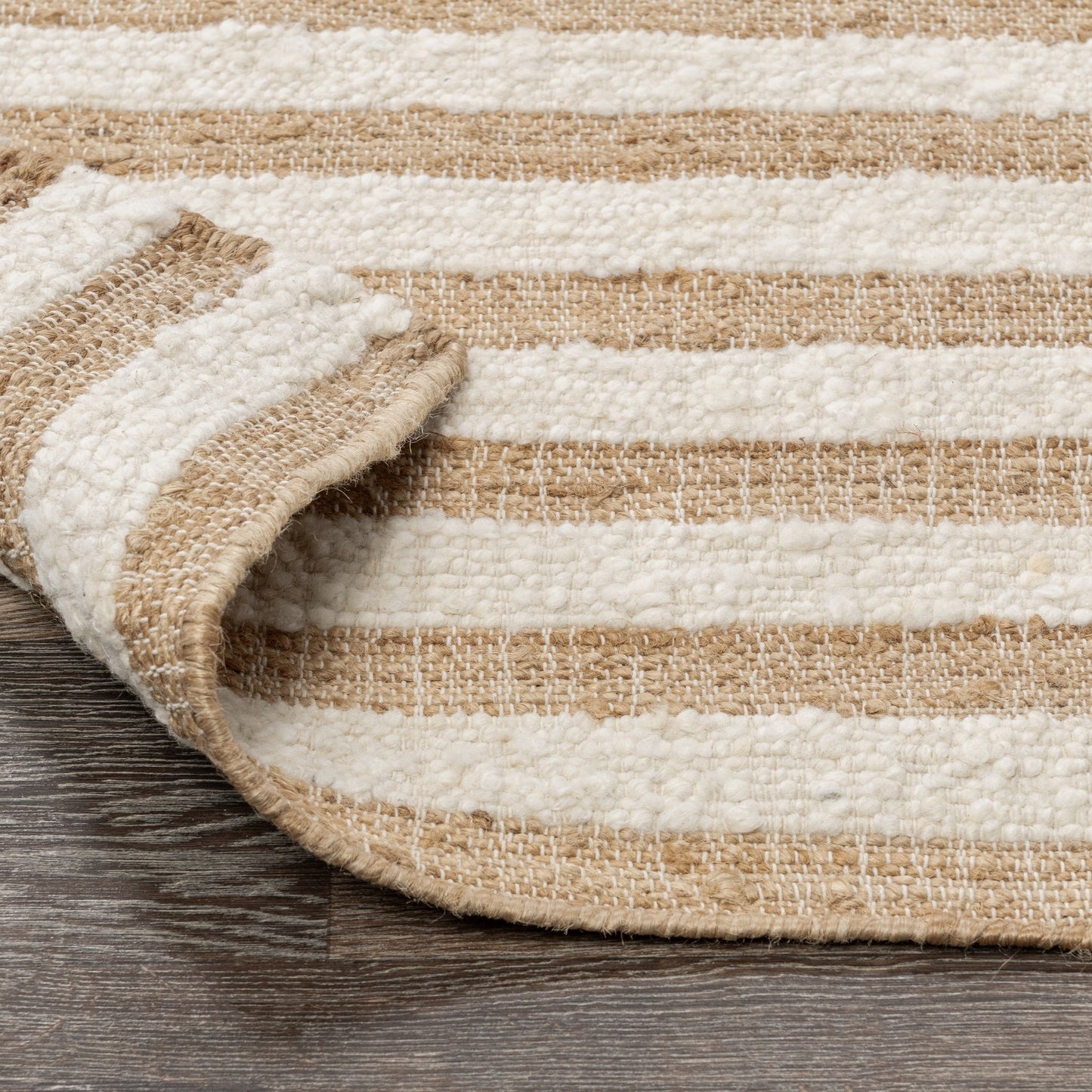 Rhodes Stripe Rug - Natural/Ivory