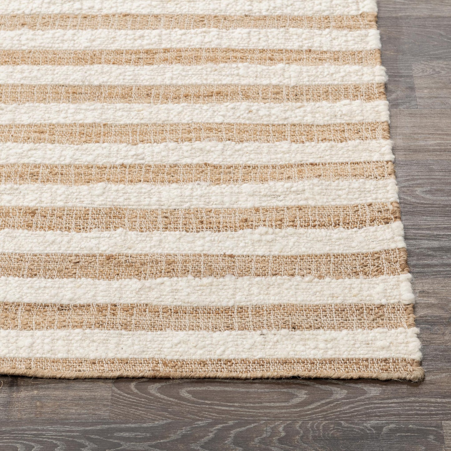 Rhodes Stripe Rug - Natural/Ivory