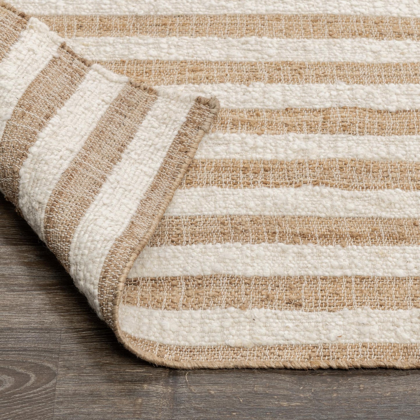 Rhodes Stripe Rug - Natural/Ivory