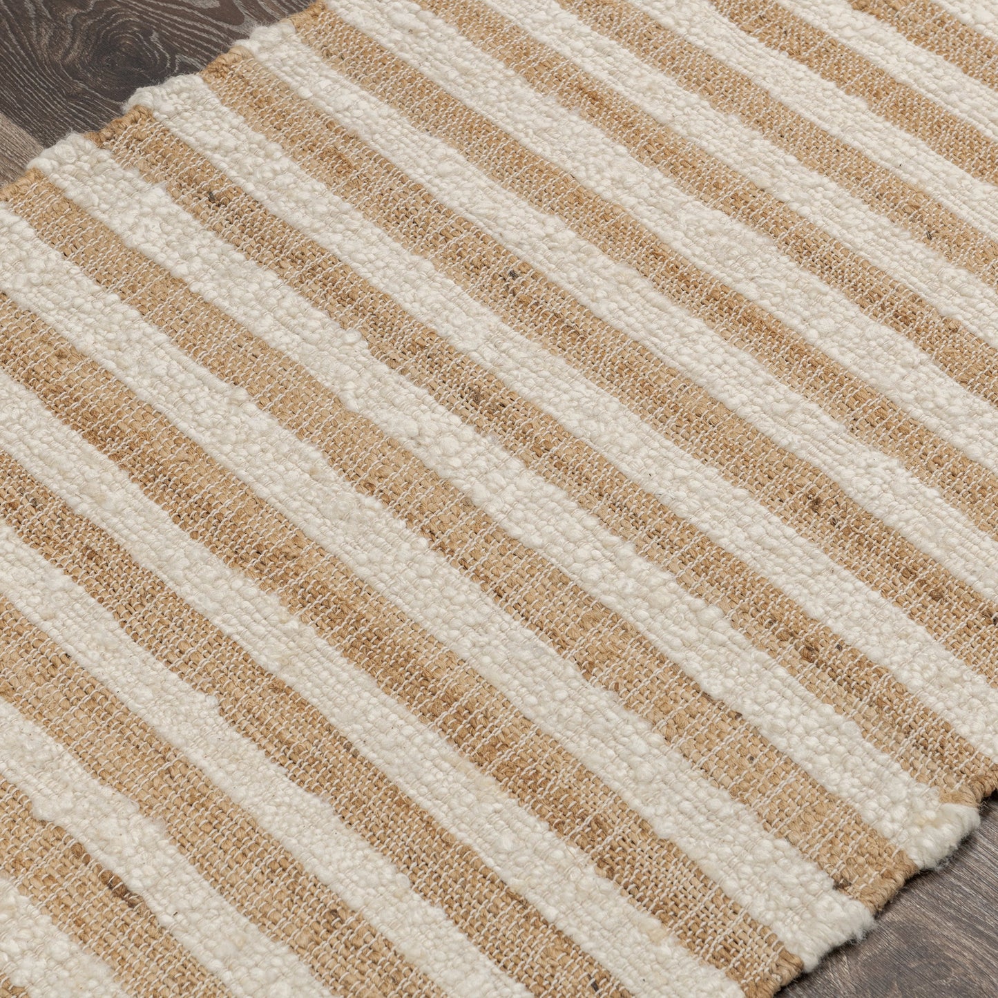 Rhodes Stripe Rug - Natural/Ivory