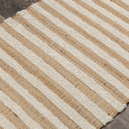 Rhodes Stripe Rug - Natural/Ivory