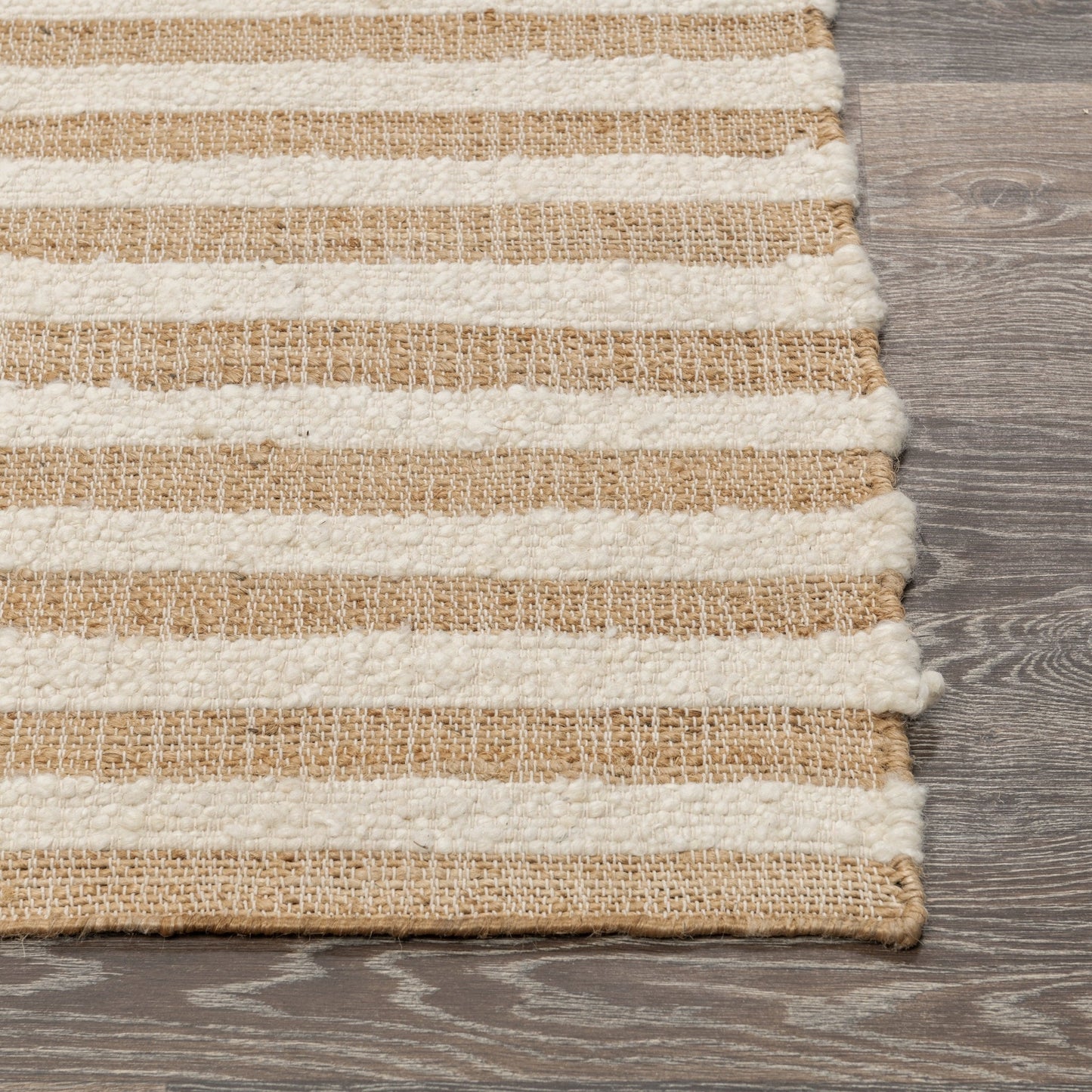 Rhodes Stripe Rug - Natural/Ivory