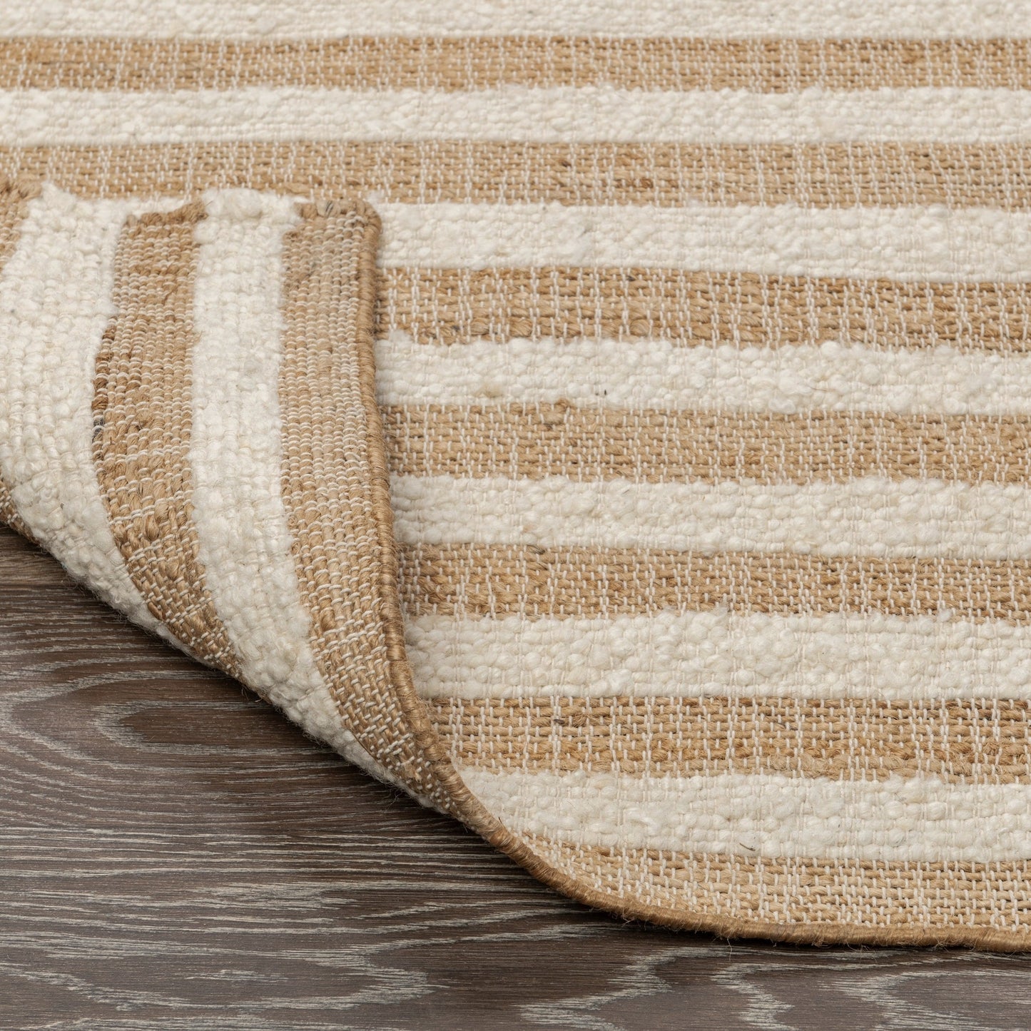 Rhodes Stripe Rug - Natural/Ivory