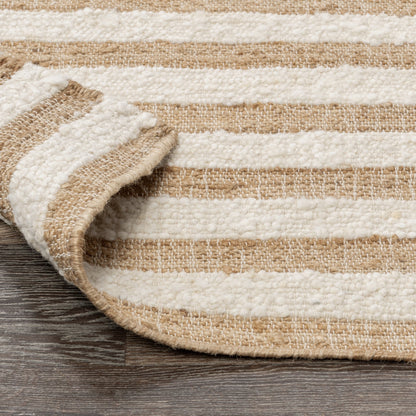 Rhodes Stripe Rug - Natural/Ivory