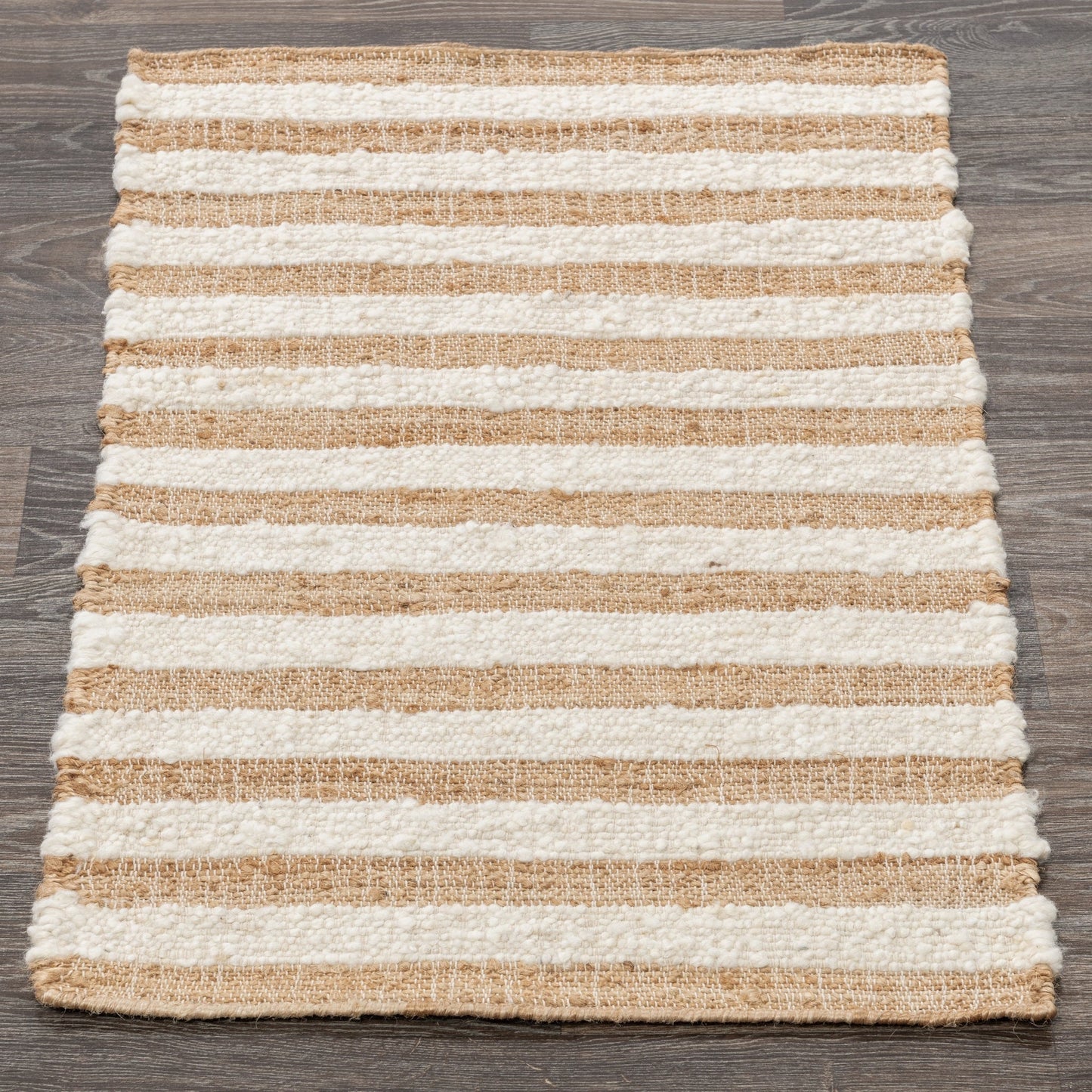 Rhodes Stripe Rug - Natural/Ivory