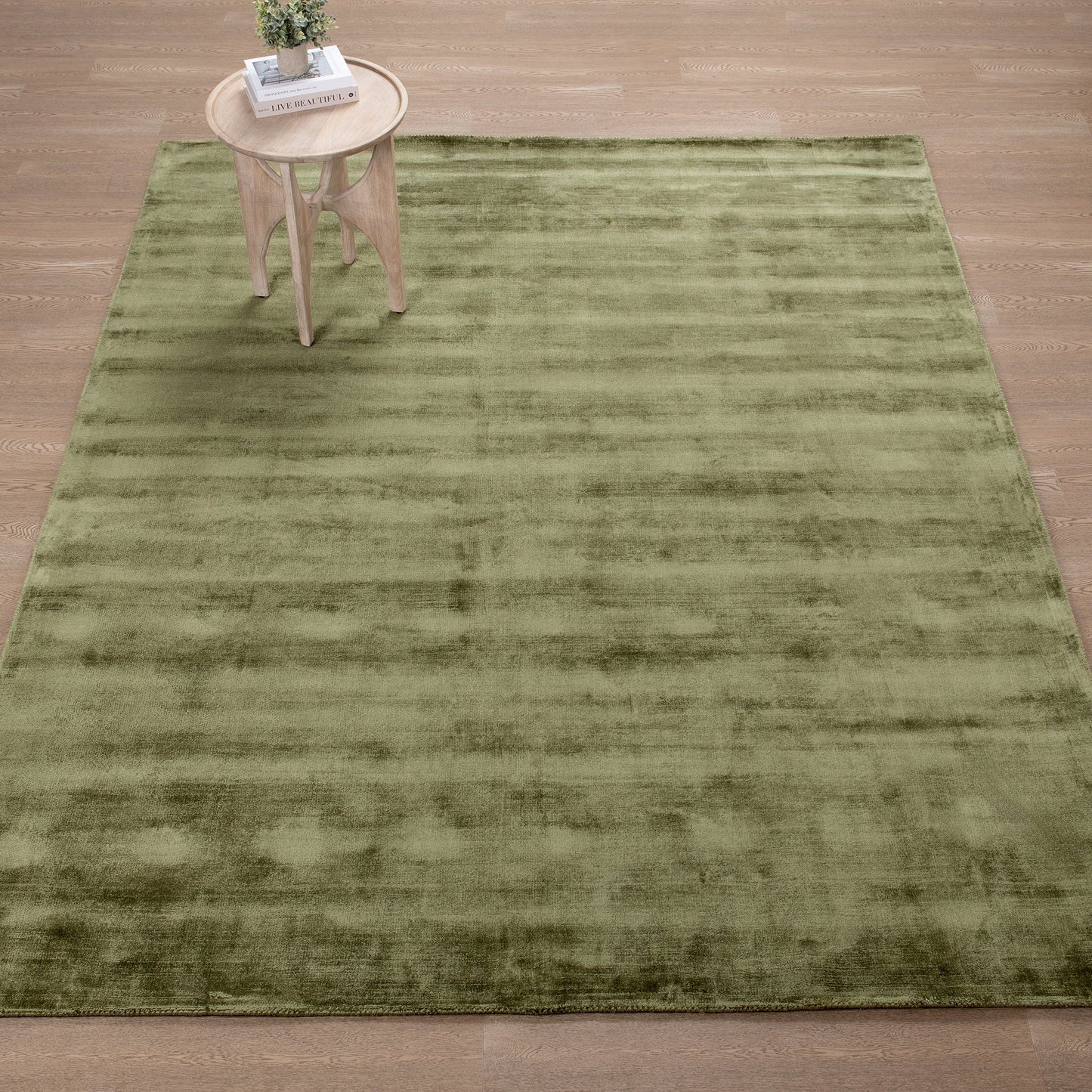 Berlin Distressed Rug - Olive Green