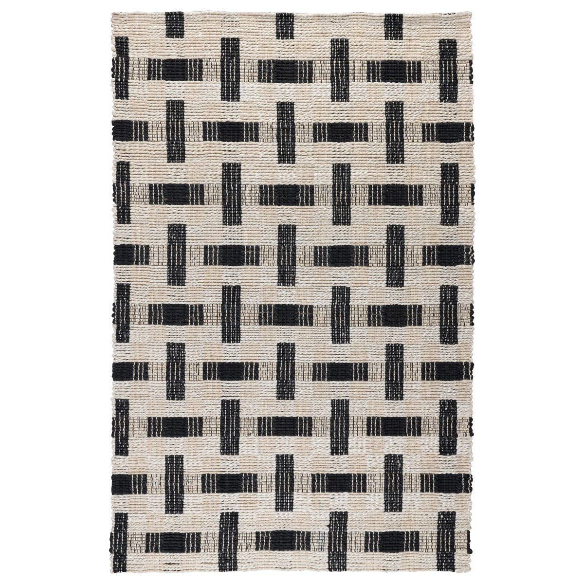 Preston Rug - Ivory/Black