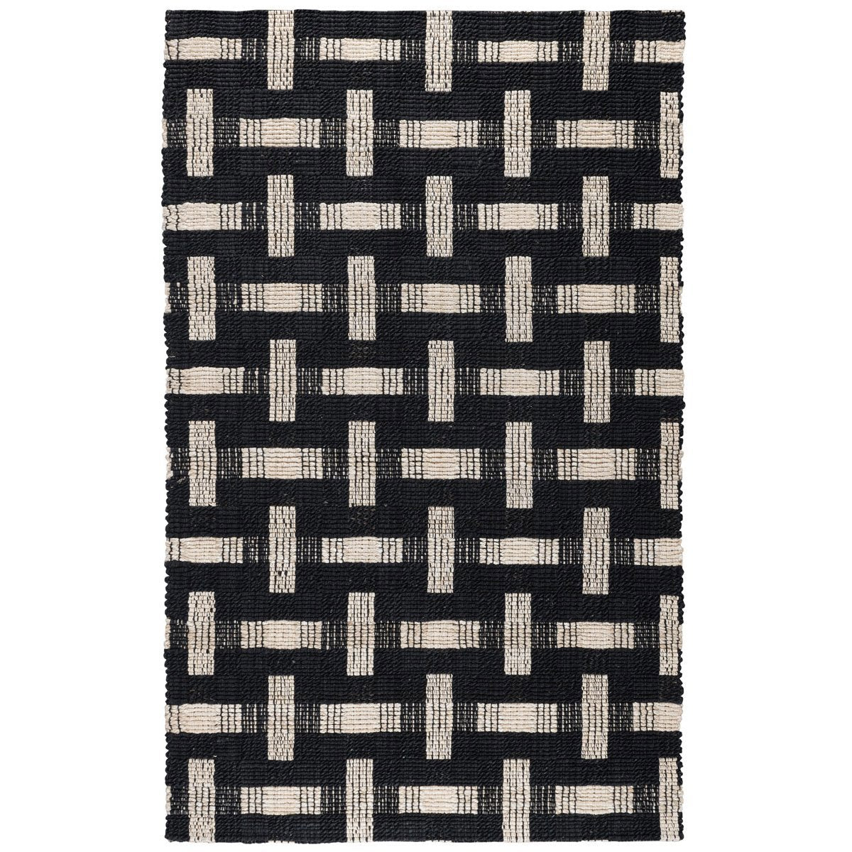 Preston Rug - Black/Ivory
