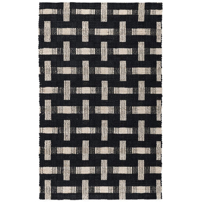 Preston Rug - Black/Ivory