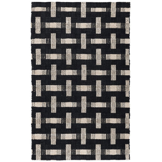 Preston Rug - Black/Ivory