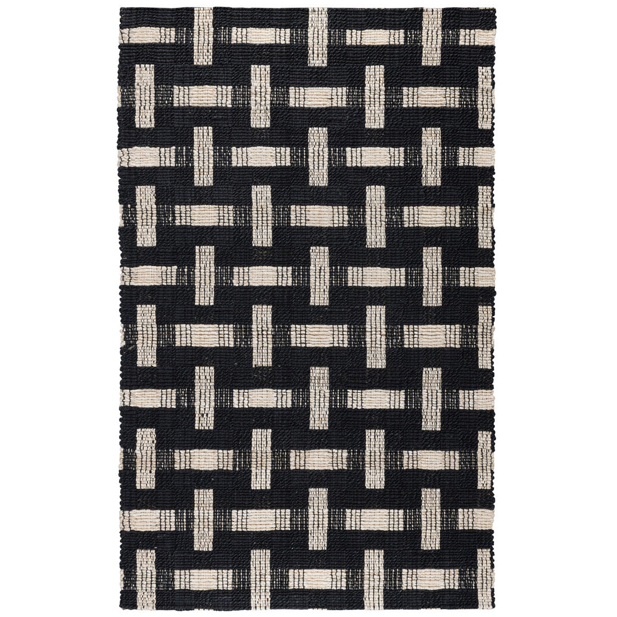 Preston Rug - Black/Ivory