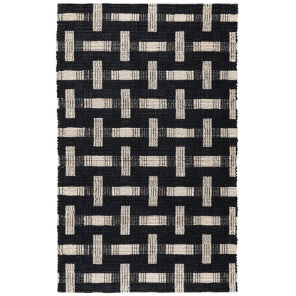 Preston Rug - Black/Ivory
