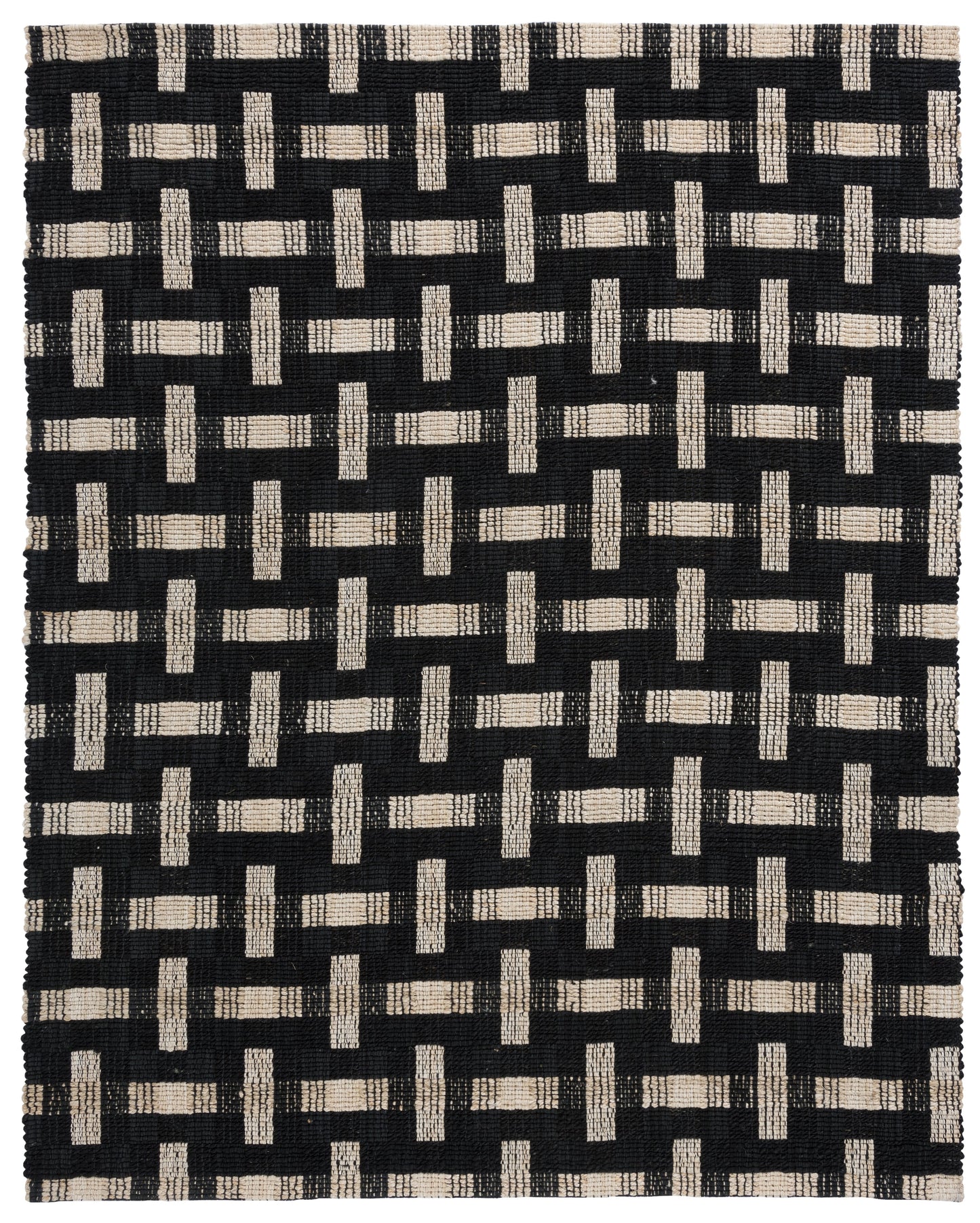 Preston Rug - Black/Ivory