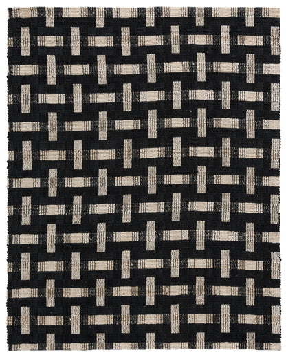 Preston Rug - Black/Ivory