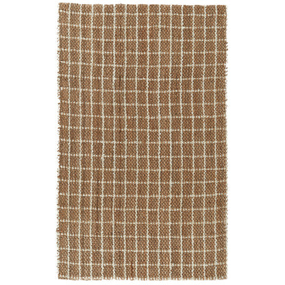 Windowpane Chenille Rug - Natural/Ivory