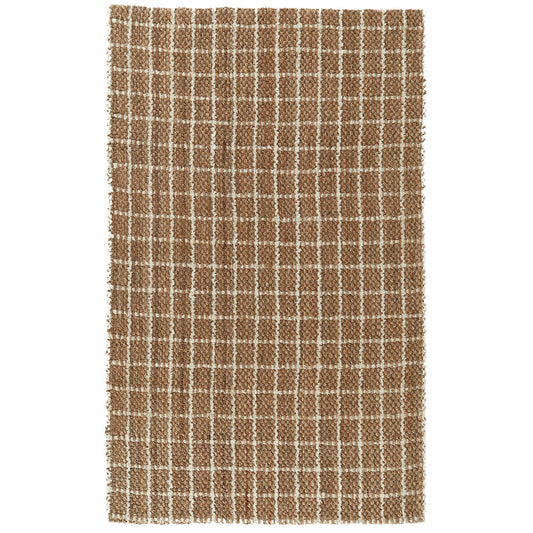 Windowpane Chenille Rug - Natural/Ivory