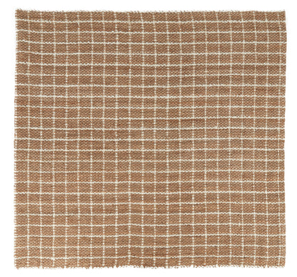 Windowpane Chenille Rug - Natural/Ivory