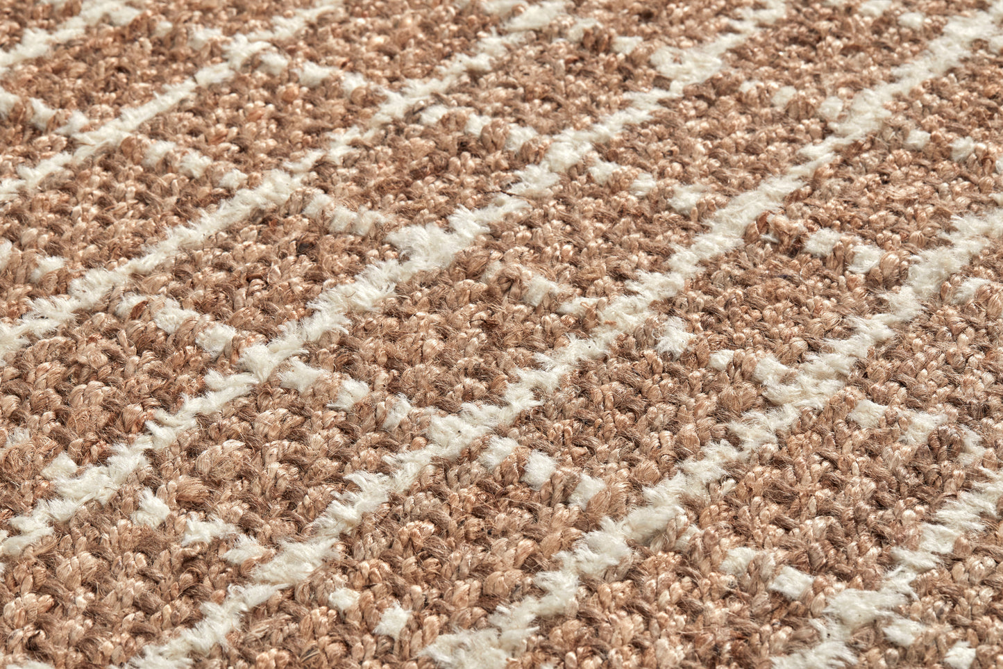 Windowpane Chenille Rug - Natural/Ivory