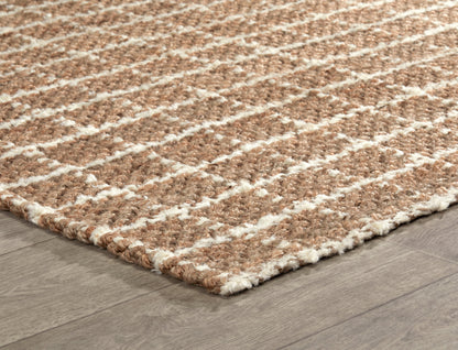 Windowpane Chenille Rug - Natural/Ivory
