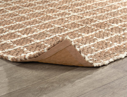 Windowpane Chenille Rug - Natural/Ivory
