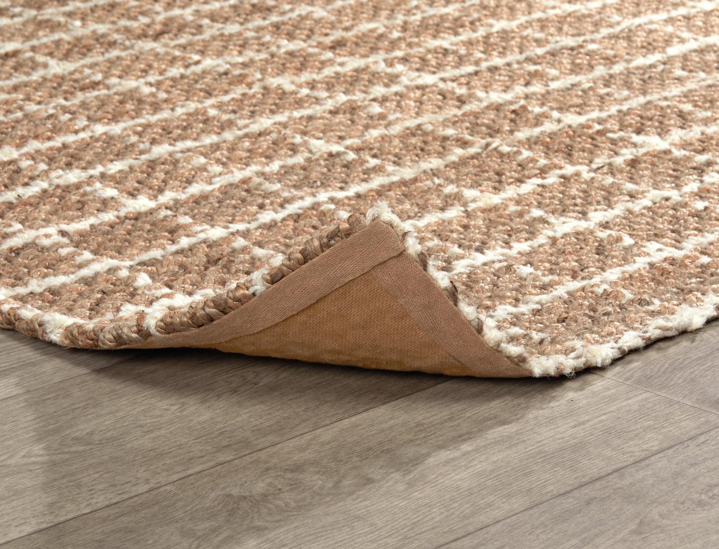 Windowpane Chenille Rug - Natural/Ivory